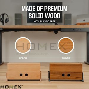 Boîte de gestion d'organisateur de câble Grand organisateur de cordon en bois pour <span class=keywords><strong>cacher</strong></span> les cordons et les fils d'ordinateur de télévision - Product Image 2