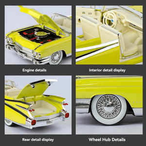 Diecast <span class=keywords><strong>1</strong></span>:<span class=keywords><strong>24</strong></span> aleación modelo <span class=keywords><strong>Cadillac</strong></span> <span class=keywords><strong>Eldorado</strong></span> con sonido y luz puertas de retroceso abierto Metal viejo coche modelo exhibición colección juguete - Product Image 3