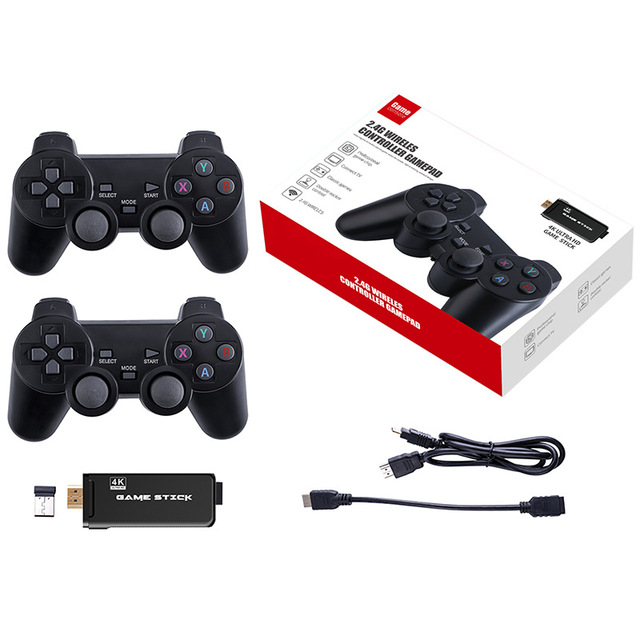 Honcam Portable 4K TV Video Game Console With 2.4G Wireless Controller Support CPS PS1 Classic Games Retro Game Console