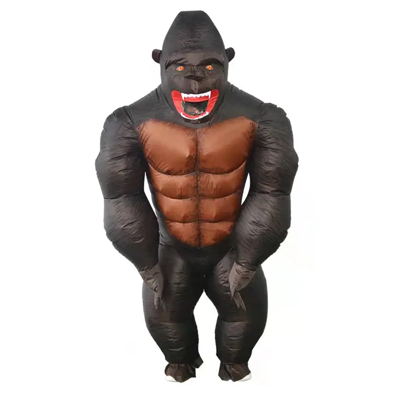 Costume d'Halloween Cosplay Costume Gonflable Costume de Gorille Drôle pour Fête Adulte