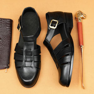 Las sandalias de cuero vacuno hechas a medida para hombre más vendidas en 2025 están hechas de cuero genuino y son transpirables. - Product Image 4