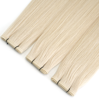 Extensiones de Cabello al por Mayor de Color Blanco con Cutícula Alineada, Trama Plana Europea, Grado Salón, Compra a Granel, Extensiones de Cabello Invisibles con Trama Plana, Proveedores
