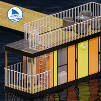 Marnolin Maison flottante de luxe sur l'eau, bateau-maison, yacht, avec matériaux HDPE/PE/EPS, taille et couleur personnalisables, certifié ISO9001
