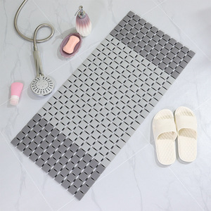 Tapis <span class=keywords><strong>de</strong></span> <span class=keywords><strong>douche</strong></span> antidérapant en TPE élastique avec trous <span class=keywords><strong>de</strong></span> drainage creux, ventouses, imperméable, anti-moisissure, pour salle <span class=keywords><strong>de</strong></span> bain familiale - Product Image 1
