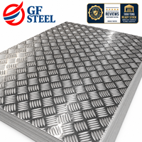 Tôle d'aluminium à motif losanges en alliage 5052/H32, 2 barres, 1 mm d'épaisseur