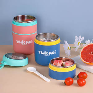 Taza de sopa de acero inoxidable Tedemei 304, lonchera portátil con aislamiento al vacío para viajes, almacenamiento de comidas y desayunos - Product Image 1