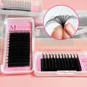 ขนตาปลอมแคชเมียร์เกาหลี PBT แบบเส้นใยสังเคราะห์  ถาดขนตาแบบเส้นต่อเส้น  ขนตาแบบกำมะหยี่เนื้อแมท  ทำด้วยมือ  ไม่ทดลองกับสัตว์ - Product Image 5