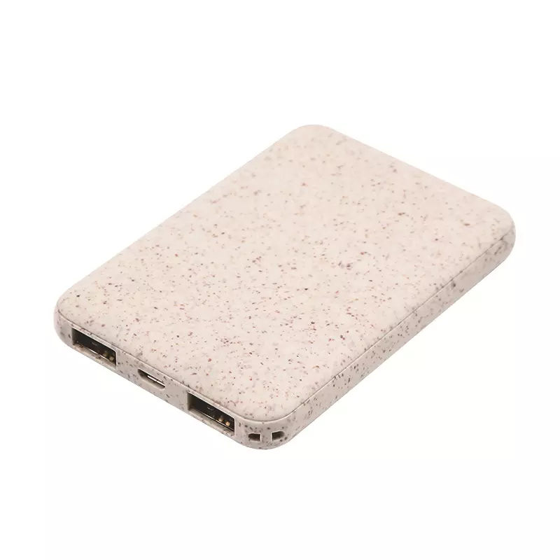 Promotional Gifts Travel Wheat Straw 5000mah