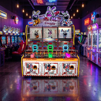 Machine de jeu à billes roulantes personnalisable pour enfants, motif lapin étoilé, pour trois joueurs, fabriquée en Chine