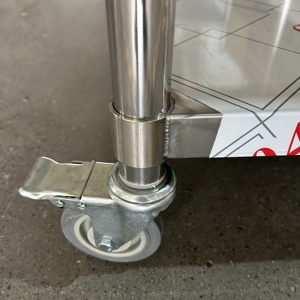 VICTORY KITCHEN Table de travail en acier inoxydable banc en inox avec roue pour autres fournitures de restaurant de laboratoire de cantine - Product Image 2