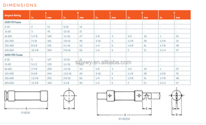 TRS-R 70AMP 600VOLTS TRS70R CLASSE RK5 Fusible à temporisation MV&HV Produit - Product Image 5