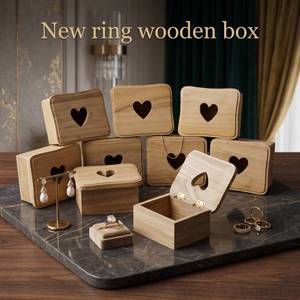 Wooden Heart Trinket <b>Box</b> Mini Wooden Heart Keepsake <b>Box</b> Small <b>Ring</b> <b>Box</b> Rustic Wooden Jewelry <b>Box</b> - Product Image 4