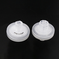 Filtre à seringue double Luer Lock en nylon de 20mm, 0,45 um, pour la préparation d'échantillons HPLC 100pcs/pk