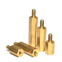 Entretoises filetées mâles-femelles en laiton hexagonal à surface lisse, tailles personnalisées M2-M8, pour PCB, norme ISO, longueur 15 mm