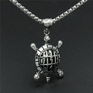 Colliers en acier inoxydable 316L avec pendentifs animaux 3D mignons en forme de tortue pour femmes et hommes, vente directe d'usine - Product Image 3