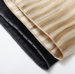 Extensions de cheveux invisibles haute densité en trame papillon, gris brun <span class=keywords><strong>foncé</strong></span>, double tirage, cheveux humains vierges chinois pour la perte de cheveux - Product Image 4
