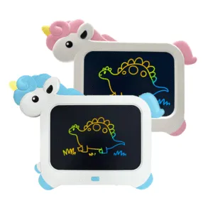 DIYABS tavolo da disegno in plastica 8.5 pollici unicorno cancellabile Doodle LCD Tablet Smart Board con Building Blocks Kit educativo giocattolo