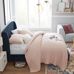 Cama Matrimonial Zayshine de Estilo Francés Retro de Lujo, en Terciopelo Azul, de 1.8 Metros, Modular, para Hotel, Villa o Apartamento, Cama Doble Suave Tipo Princesa - Product Image 3