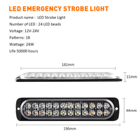 Kaidengzhe LED-Blinker & Rücklicht für LKW, Transporter, Anhänger, Stoßstangen, Rückfahrscheinwerfer, 24 SMD Blitzlampen, Ersatzteile