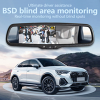 5 inch Full HD 2K & 1080P Dual Lens Auto Video Recorder Achteruitkijkspiegel Dashcam BSD ADAS Loop Recording 1 Jaar Garantie