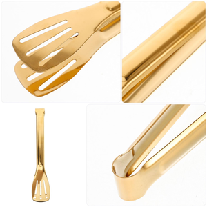 Stainless Steel <strong>Serving</strong> <strong>Tongs</strong> Gold Kitchen <strong>Tongs</strong> Set Small Metal Buffet <strong>Tongs</strong> for Food <strong>Serving</strong> - Product Image 2
