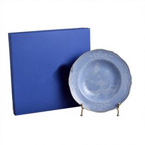 Plato de Sopa de Porcelana China con Estampado de Plantas Vintage Europeo, Plato Decorativo para la Mesa, para el Regreso a Clases - Product Image 1