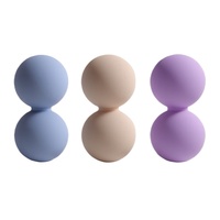 Ballon de massage en silicone en forme d'arachide 63x128mm, ballon de yoga connecté pour le massage santé et le remodelage corporel, 322g