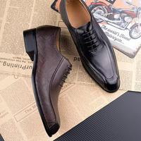 Klassische Herrenschuhe aus Echtem Leder, Handgefertigt mit Schnürung für Hochzeit, Party, Geschäft und Büro, Luxuriös