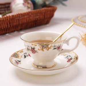 Juego de Taza y Platillo de Cerámica de Porcelana, Estilo Europeo, Juego de Tazas de Té Vintage Royal <span class=keywords><strong>Albert</strong></span>, Regalos Empresariales - Product Image 2