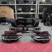 Kits de Parachoques Delanteros Estilo S8 para Automóviles A8 2018-2022, con Faros Traseros y Delanteros, Kits de Carrocería para Audi A8 S8 D5 2018-2022