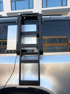 Scala Laterale Pieghevole Bloccabile Rinforzata per Fuoristrada, Ricambi per Modifiche Auto Land <span class=keywords><strong>Rover</strong></span> <span class=keywords><strong>Defender</strong></span> 90 110 130 2020-2026 - Product Image 1
