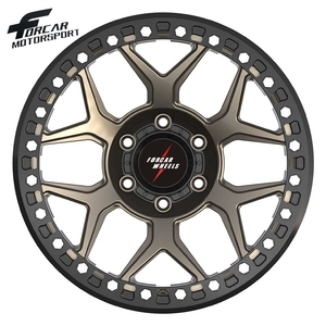 Cerchi in Alluminio T6061 Monoblocco con Bordo Nero, Prodotti in Cina, per Auto Passeggeri, SUV, Forcar Motorsport, Fuoristrada - Product Image 3