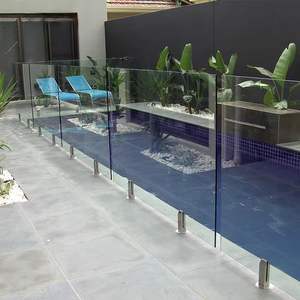 Seguridad en la construcción, 10mm, 12mm, vidrio templado endurecido, valla de vidrio para exteriores, sistema de barandillas de balcón, valla, barandilla de escalera, balaustre de vidrio - Product Image 4