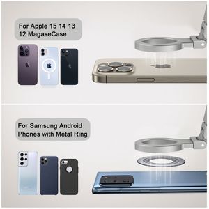 HOT Aluminum Alloy Airplane Luggage Portable Phone <b>Stand</b> Magnetic Foldable Travel Mobile Phone Holder - Product Image 4