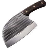 Couteau de cuisine forgé et martelé à tête ronde, style vintage, très tendance, pour femmes, couteau à hacher et à trancher double usage pour la volaille