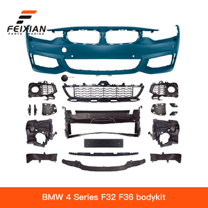 Kit Carrozzeria Completo Modificato M4 MT per <span class=keywords><strong>BMW</strong></span> Serie 4 F32 F36 2013-2020, Paraurti Anteriore e Posteriore - Product Image 2