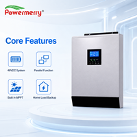 Onduleur hybride hors réseau 5kW 48VDC MPPT à onde sinusoïdale pure avec fonctionnement en parallèle pour panneaux solaires, batteries et utilisation domestique de secours