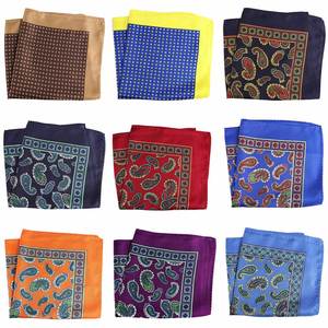 ผ้าเช็ดหน้าแบบพกพาขนาดใหญ่พิเศษ 33x33 ซม. สำหรับชุดสูทผู้ชาย ลายดอกไม้เพสลีย์อเนกประสงค์ เป็นมิตรกับสิ่งแวดล้อม - Product Image 3