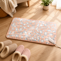 Coussin chauffant électrique en polaire corail chaud avec protection contre la surchauffe, connecteur fixe détachable, élément chauffant double hélice pour usage domestique