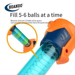 HUANUO mainan tembakan plastik 2 pak, dengan 12 bola, mainan menembak udara, pistol bola peluru lembut untuk anak-anak - Product Image 4