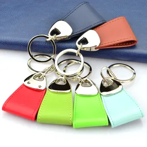 Artigifts Factory Direct Sale Laser Key Ring Embossed Pu Keychain Promotion Gift Cheap Custom Logo Engraved Key Chain Leather