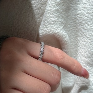 Anillo de Plata Pura S925 con Encaje, Elegante, Estilo Medieval Vintage, Microincrustaciones de Circonio, Estilo Francés de la Corte, Geométrico Animal - Product Image 2