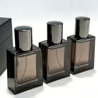 Nueva Botella de Perfume de Vidrio Ámbar Personalizada con Logotipo, Botella de Spray Vacía para Auto, de Lujo, Recargable, de 30ml y 50ml