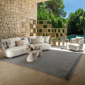 Set di Divani da Esterno in Rattan Shunhuang, Design Moderno con Cuscini <span class=keywords><strong>per</strong></span> Giardino e Soggiorno, Modello 20240319 - Product Image 2