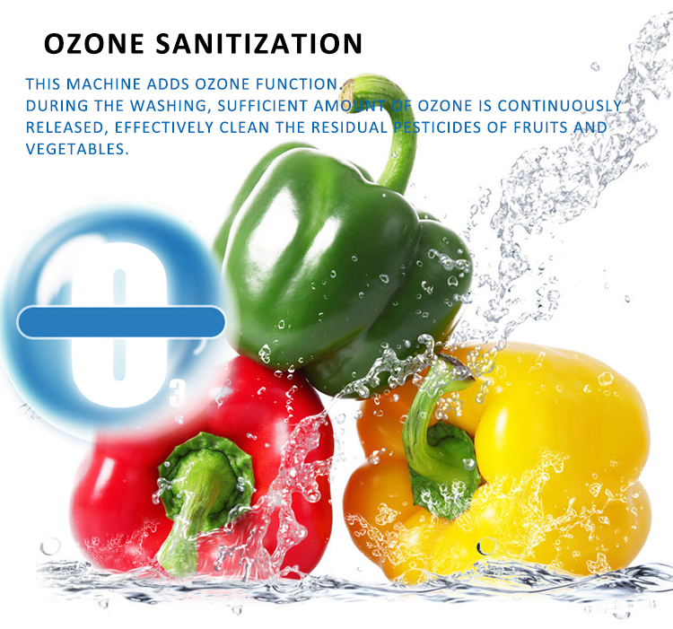 JY-1000 Air bubbles fruit and vegetable washing cleaning machine for restaurant