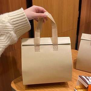 Sacs isothermes en tissu non tissé et feuille d'aluminium, réutilisables, pour le déjeuner, avec isolation thermique laminée, vente en gros, tendance et rapide - Product Image 3