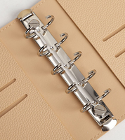 Pochette en cuir A6 personnalisée Bloc-notes en PU avec classeur à 6 anneaux Agenda Planner Organisateur rechargeable à feuilles mobiles avec bande élastique