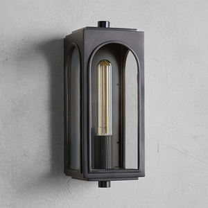 Lampu dinding gantung tahan angin luar ruangan lentera antik eksterior hitam Hotel vila Retro loteng desain Amerika - Product Image 4