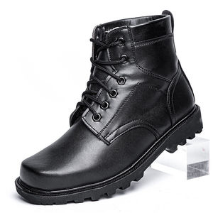 Winter <b>Men's</b> Non Slip Snow Boots Thick Warm Wool Lined Mid <b>Heel</b> Front Lace Solid Color Adult Outdoor Wear - Product Image 3