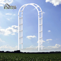 Arche de jardin portable en PVC plastique pour événements et mariages, arche de jardin avec porte, Fentech
